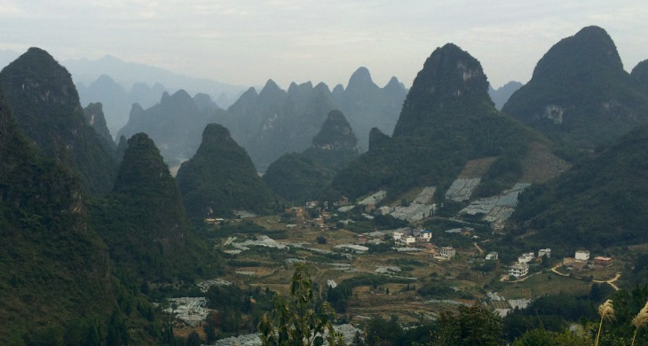 Lime stone cliffs in Yangshuo